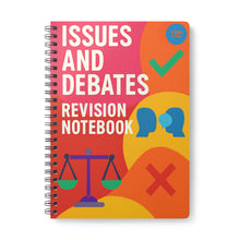 Load image into Gallery viewer, Revision Notebook — "Issues and Debates" A5 Wirobound Study Notebook