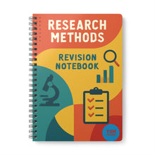 Load image into Gallery viewer, Research Methods Revision Notebook — A5 Wirobound Study Notebook