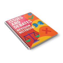 Load image into Gallery viewer, Revision Notebook — "Issues and Debates" A5 Wirobound Study Notebook