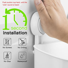 Load image into Gallery viewer, ilikable Vacuum Shower Caddy Suction Cup No-Drilling Removable Waterproof Bathroom Wall Shelf Shower Basket Storage Organizer for Shampoo Conditioner Razors Soap - White