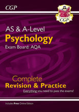 Load image into Gallery viewer, A-Level and AS Psychology: AQA Complete Revision & Practice with Online Edition (For exams in 2026): for the 2026 exams (CGP A-Level Psychology)