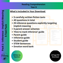 Load image into Gallery viewer, Year 6 SATs Reading Comprehension – Inference & Implicit Meaning | KS2 Printable PDF