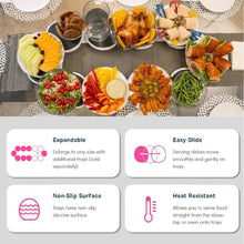 Load image into Gallery viewer, Lazy Susan Turntable for Dining Table,Rotating Food Serving Turntable 360° Rotation Revolution Server Tray,Large Desktop Expandable Lazy Susan Cupboard Organiser for Table Centre,Party,Kitchen