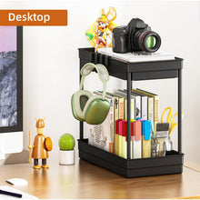 Load image into Gallery viewer, TidyTrove 2 Pack Under Sink Storage - Kitchen Storage and Organisation, 2 Tier Kitchen Under Sink Shelf, Multi-Purpose Organisation for Bathroom,Black