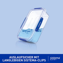 Load image into Gallery viewer, Sistema KLIP IT PLUS Leakproof Food Storage Containers | 1 L | AirtightStackable & Nestable Meal Prep Containers with Lids | School Lunch Boxes | 3 Count