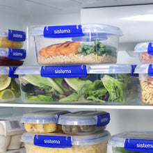 Load image into Gallery viewer, Sistema KLIP IT PLUS Leakproof Food Storage Containers | 1 L | AirtightStackable & Nestable Meal Prep Containers with Lids | School Lunch Boxes | 3 Count