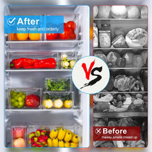 Load image into Gallery viewer, KUMD 10 Pack Fridge Organisers, Stackable Fridge Storage Containers with Lids, BPA-Free, Clear Fruit Storage Container for Fridge Organiser, Keep Food, Fruit, Vegetables Fresh