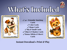 Load image into Gallery viewer, Smart Match for Kids Ages 3–5 | Memory & Matching Cards | Colours, Shapes, Big & Small & Shadow Matching