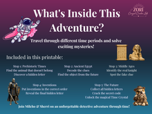 Load image into Gallery viewer, Time Travel Detective Mystery for Kids | History, Logic & Secret Code Adventure | Prehistoric Times to the Future