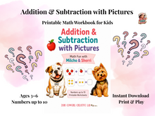 Load image into Gallery viewer, Addition & Subtraction with Pictures | Early Maths Printable Worksheets | Numbers to 10