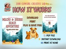 Load image into Gallery viewer, Beach Activity Pack for Kids | Mazes, Counting, Matching, Tracing & Colouring | Summer Printable