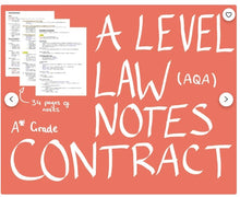 Load image into Gallery viewer, A Level Contract Law Notes AQA
