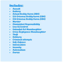 Load image into Gallery viewer, AQA A-Level Law - Criminal Law Notes