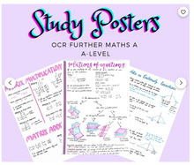 Load image into Gallery viewer, A-Level Further Maths Revision Notes OCR A