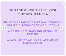 Load image into Gallery viewer, A-Level Further Maths Revision Notes OCR A