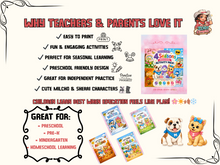 Load image into Gallery viewer, Four Seasons Preschool Activity Pack | Spring, Summer, Autumn & Winter Worksheets for Ages 3–6