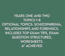 Load image into Gallery viewer, Psychology Revision Guide AQA A Level Revision Notes Digital