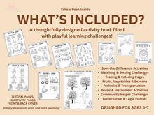 Load image into Gallery viewer, I'm Big Now! Kids Activity Book Ages 5–7 | Logic, Puzzles, Matching & Learning Activities
