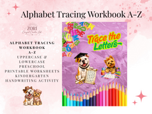 Load image into Gallery viewer, Alphabet Tracing Workbook A–Z | Uppercase & Lowercase Letter Practice | Preschool Printable