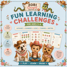 Load image into Gallery viewer, Fun Learning Challenges for Ages 5–6 | Maths, Literacy, Logic & Tracing Activities + Bonus “The Little Wheat Loaf” Storybook