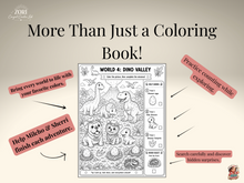 Load image into Gallery viewer, Kids Activity & Coloring Pack | 4 Magical Worlds | Hidden Objects, Counting & Find Activities