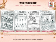 Load image into Gallery viewer, Detective Mystery Activity Pack Ages 4–7 | The Missing Cookies Mystery | 17 Logic, Clue & Puzzle Activities