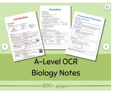 Load image into Gallery viewer, OCR A-level Biology Revision Notes Year 1 + 2
