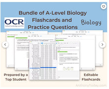 Load image into Gallery viewer, Biology A Level OCR A Exam Anki Cards For Student Flashcards Biology Practice Questions 2024 Revision Notes Study Resources OCR Anki Deck