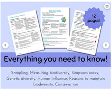 Load image into Gallery viewer, OCR A A-level Biology Biodiversity Revision Notes