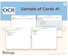 Load image into Gallery viewer, Biology A Level OCR A Exam Anki Cards For Student Flashcards Biology Practice Questions 2024 Revision Notes Study Resources OCR Anki Deck