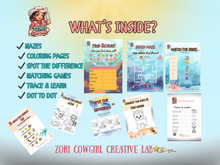 Load image into Gallery viewer, Beach Activity Pack for Kids | Mazes, Counting, Matching, Tracing & Colouring | Summer Printable
