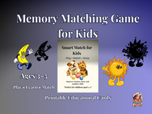 Load image into Gallery viewer, Smart Match for Kids Ages 3–5 | Memory & Matching Cards | Colours, Shapes, Big & Small & Shadow Matching