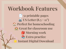 Load image into Gallery viewer, First Grade Math Workbook | 51-Page Maths Worksheets | Addition, Subtraction, Numbers 0–10 & Problem Solving | Ages 6–8