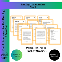 Load image into Gallery viewer, Year 6 SATs Reading Comprehension – Inference & Implicit Meaning | KS2 Printable PDF