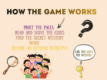 Load image into Gallery viewer, Detective Secret Code Mission for Kids | Solve the Clues & Crack the Code | Logic & Problem-Solving Printable