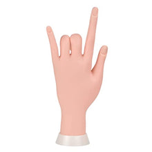 Load image into Gallery viewer, Manicure Practice Hands & Fingers Nail Hand Practice Model Flexible Movable Soft Plastic Hand for Fake Nail Art Starter Training (Brown)