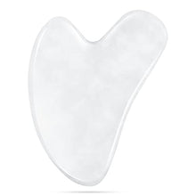 Load image into Gallery viewer, Gua Sha Massage Tool, Natural Jade Gua Sha Scraping Massage Tool, Gua Sha Facial Tool for SPA Acupuncture Therapy Treatment on Face Back, Arms, Neck, Shoulder (White)