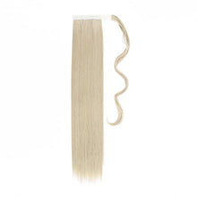 Load image into Gallery viewer, S-noilite® Trendy 26"(66cm) Straight Ash Blonde mix Bleach Blonde Wrap Around Ponytail Clip in Hair Extension Strap Pony Tail Long Popluar Style