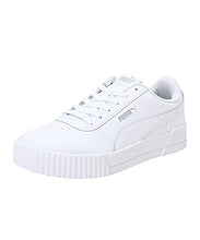 Load image into Gallery viewer, PUMA Women's Carina L Sneaker, White Silver, 7 UK