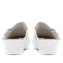 Load image into Gallery viewer, Ladies Clogs in Wider D/E fit from Pavers These Comfortable Clogs for Females Feature Comfort Ideal for Casual wear | FLY29028 | 313 800 - White Floral Size 6 (39)