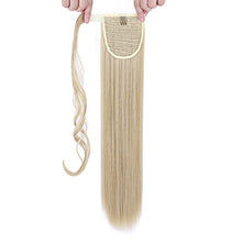 Load image into Gallery viewer, S-noilite® Trendy 26"(66cm) Straight Ash Blonde mix Bleach Blonde Wrap Around Ponytail Clip in Hair Extension Strap Pony Tail Long Popluar Style