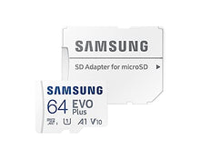 Load image into Gallery viewer, Samsung Evo plus 64GB microSD SDXC U1 class 10 A1 memory card 130MB/S Adapter 2021