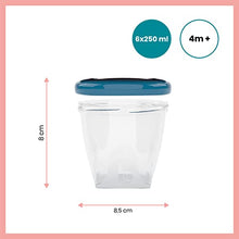 Load image into Gallery viewer, Babymoov Babybols airtight baby food storage containers, weaning pots, 250 ml, Pack of 6