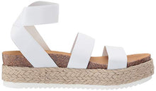 Load image into Gallery viewer, Steve Madden Women's Kimmie Espadrille Wedge Sandal, White, 4 UK