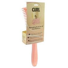 Load image into Gallery viewer, Curl Control - Natural Hair Ez Detangler Brush for Wet Hair Curly Hair Kinky Wavy Hair Coily Hair Textures 3A-4C for all Thick Curly and Afro Hair Curl Patterns (Orange)