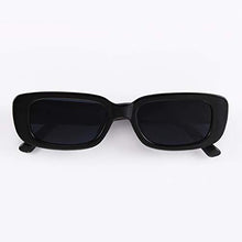 Load image into Gallery viewer, Long Keeper Vintage Rectangle Sunglasses for Women Trendy Square Sunglasses Fashion Retro Glasses with UV400 Protection for Ladies Teen Girls Men (Black)