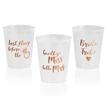 Load image into Gallery viewer, Hen Party Drinking Cups - Pack of 12 Rose Gold Designs - Ideal Hen Do Night Accessories