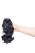 Load image into Gallery viewer, Fashion Claw on Ponytail Long Short Cute Clip in Pony Tail Hair Extensions Handy Jaw Wavy 12" - Dark Black