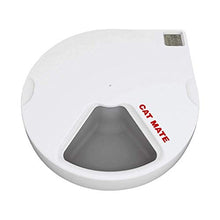 Load image into Gallery viewer, Cat Mate C500 Automatic Pet Feeder | Cat or Small Dog Bowl with Digital Timer | For Wet or Dry Pet Food, 5 Meal Carousel, up to 330g in Each