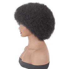 Load image into Gallery viewer, Xtrend 4 Inch Short Afro Kinky Curly Wigs Black Fluffy Afro Curly Hair Synthetic Wigs Heat Resistant Wigs Soft Bouncy Curls Hair Wigs for Black Women 1B#